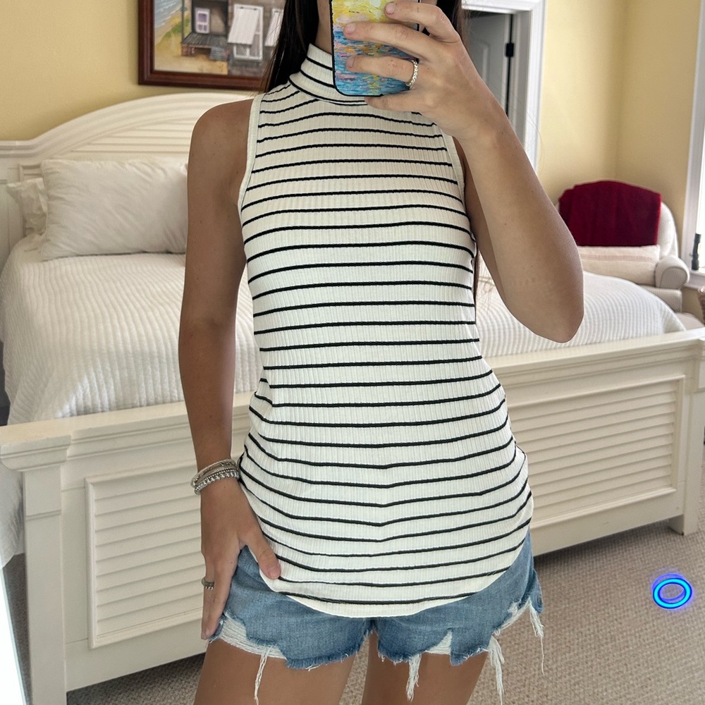 Fifteen Twenty Turtle Neck Tank Top